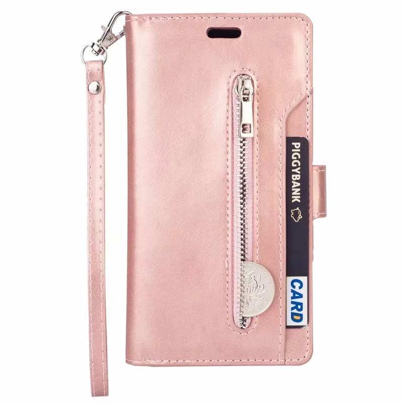 Роскошный кожаный чехол-книжка для samsung Galaxy A50 A70, мягкий чехол-Бумажник для телефона A10 A20 A30 M10 M20 M30, аксессуары для телефона - Цвет: rose gold