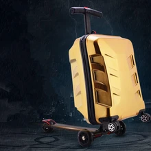 Дизайн ребенок чемодан-скутер с колёса скейтборд Carry ons чемодан путешествия тележка чехол