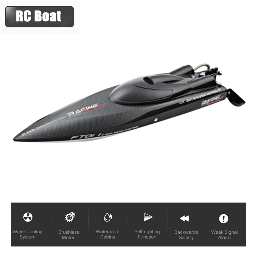 FeiLun FT011 RC Boat Motor Brushless 2.4G High Speed 55km/h Water Cooling System Remote Control Racing Speedboat Kids Toys Gift