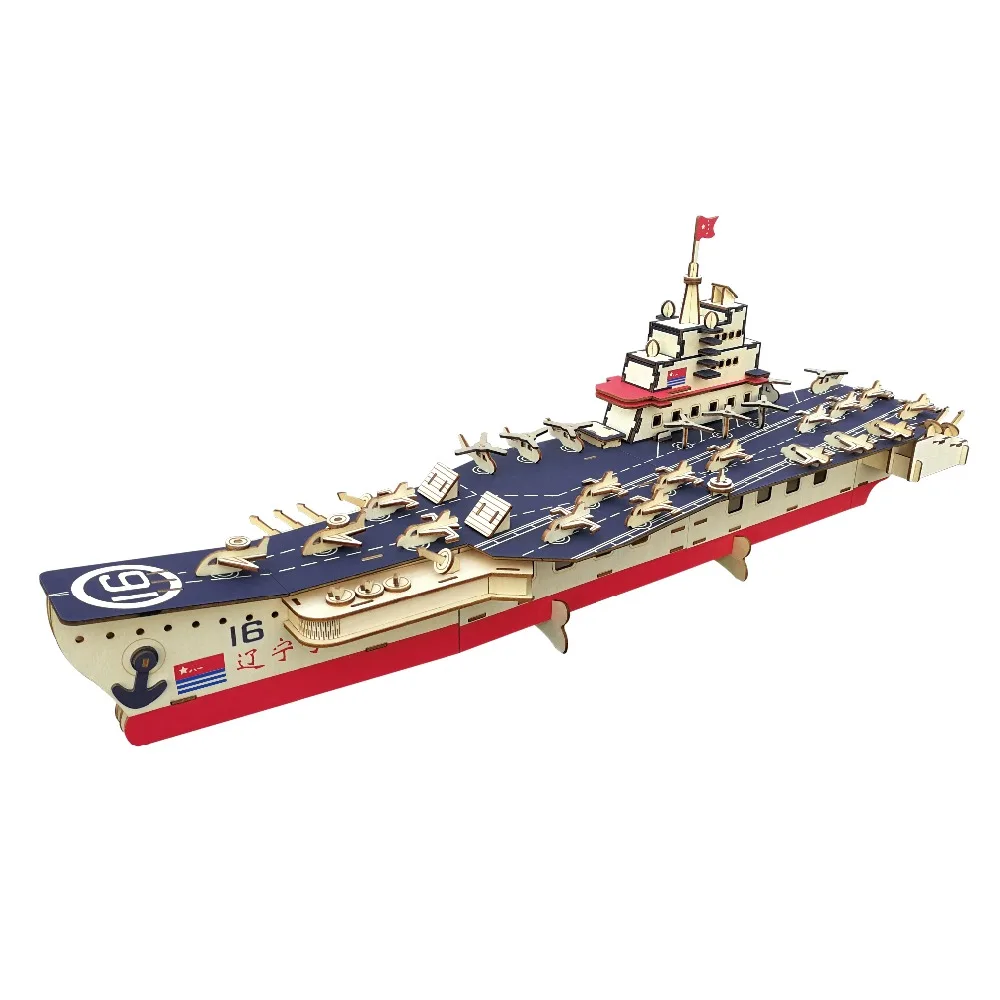 

Warship Model 3D Wooden Puzzle Toys Educational Games Creativity Assembly Toy Gift for Kids Teens Adult Crafts For Children