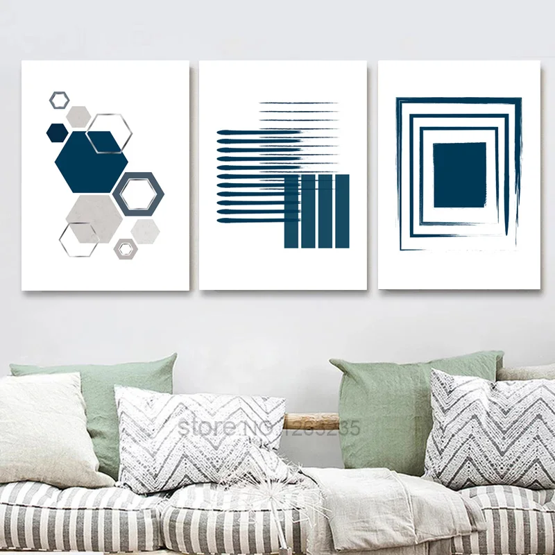 Abstract Deer Wall Art Cuadros Nordic Poster Geometric Wall Pictures For Living Room Canvas Painting Home Decor Modern Unframed