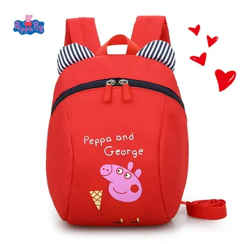

Peppa Pig Toy Boy Girl Cute Kindergarten Backpack Canvas Shoulder Bag Cute Cartoon Page Child Messenger Bag