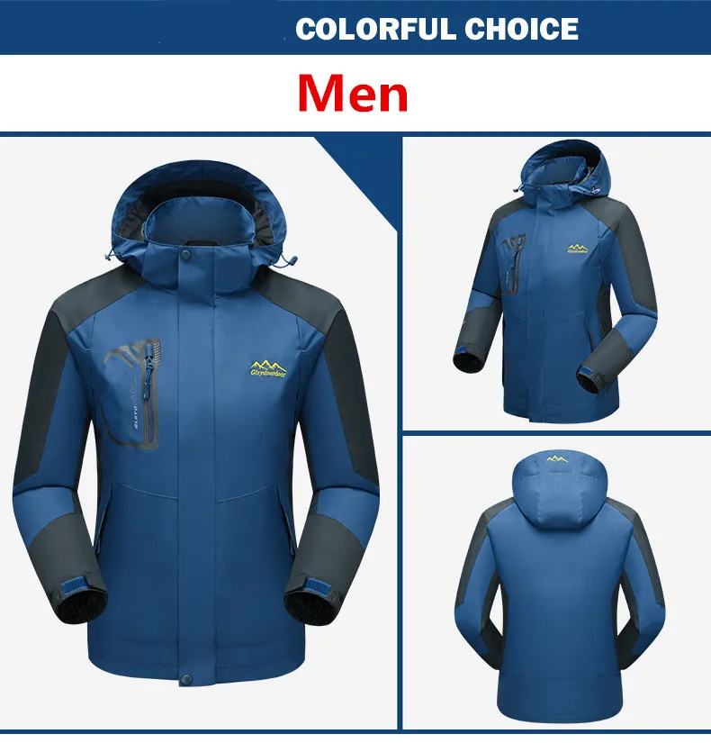 Тепловая велосипедная куртка, зимняя теплая велосипедная одежда, ветронепроницаемая Водонепроницаемая спортивная куртка для горного велосипеда, Джерси для мужчин и женщин - Цвет: Men dray blue