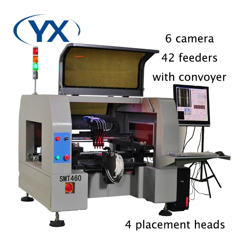 Desktop SMT Chip Mounter SMD Mounting Machine SMT460 With Conveyor