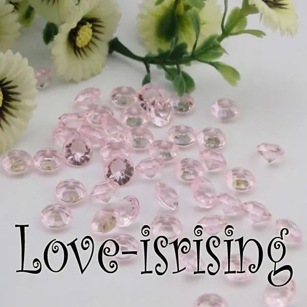 

Free Shipping--1000pcs 4 Carat (10mm) Pink Diamond Confetti Wedding Favor Supplies Table Scatter--New Arrivals