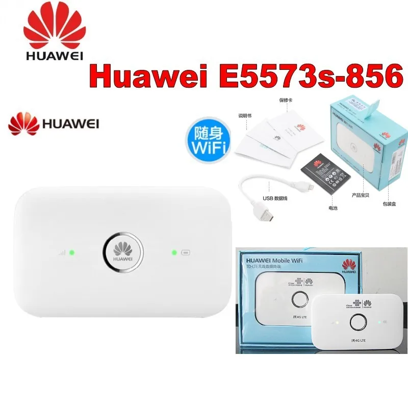 

Lot of 100pcs Unlocked HUAWEI E5573s-856 Dongle 4G Mobile WiFi Router LTE Cat4 150Mbps