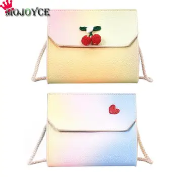 

Lovely Cherry Heart Shoulder Bags Generous Women Girls Casual PU Leather Simple Fashion Hasp Flap Crossbody Messenger Clutch