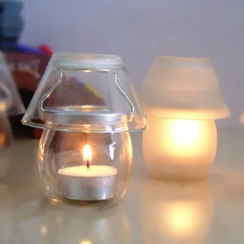 

Crystal candle holders desktop decor candlestand house shape birthday party home decoration electronic LED candle lights