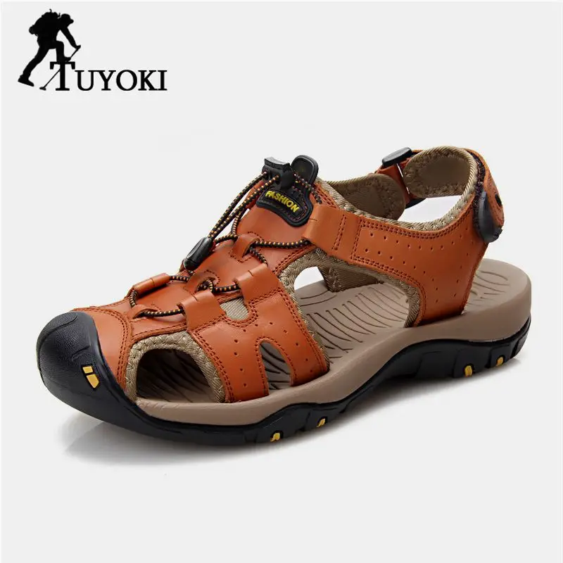 

FitWee Young Men Summer Spring Outdoor Sandals Soft Daily Casual Beach Shoes Men Sneakers Fashion Dad Footwear Size 38-45