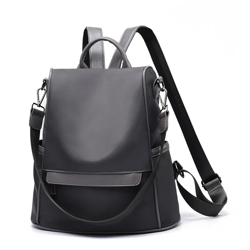 

Oxford Laptop Backpack 18 Inch Computer Waterproof Bag for Holographic Handbags Unisex 2019 Multi Teenagers Shoulder Purse Black
