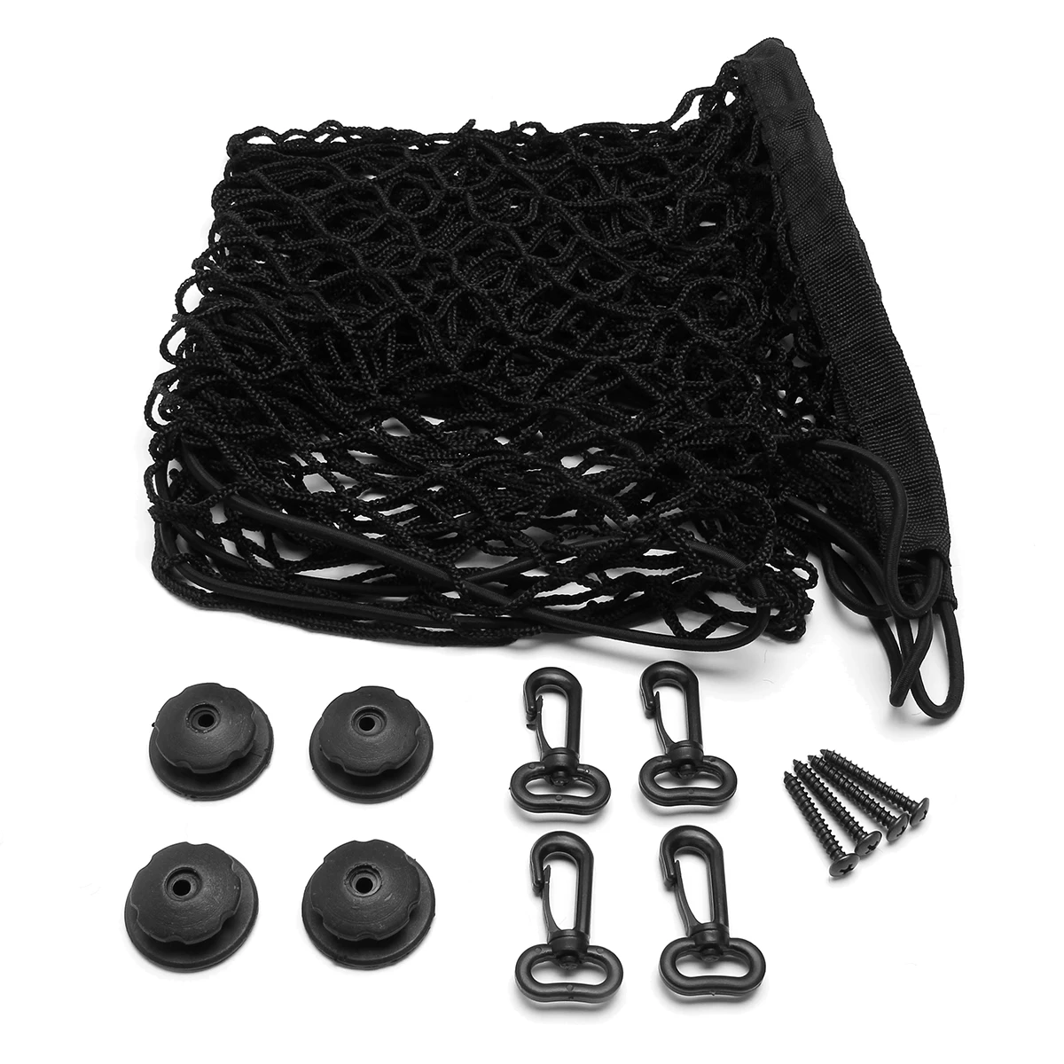 Black Polyester Elastic Mesh Net Automobile Trunk Luggage Storage Cargo