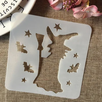 

1Pcs 5*5inch Witch Magic Stars Broom Halloween DIY Layering Stencils Painting Scrapbook Coloring Embossing Decorative Template