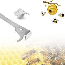 1 шт. пчеловодства пчелиный улей Нержавеющая сталь полированная пчелиный улей Крючковой шабер Инструменты для пчеловодства инструментов Съемник элементов оборудование нож-скребок для пчеловодов сад