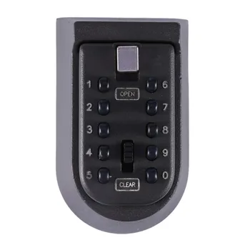 

Hide Key Lock Box 10 Digit Combination Password Push Button Storage Wall Mount Security Outdoor Case Zinc Alloy Secret Safe