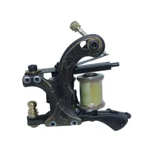 1 шт. базальтический татуировочный пистолет шейдер 10 катушек для обертывания дизайн Профессиональная ручная татуировочная машина A Tatouer Tebori tatuagem