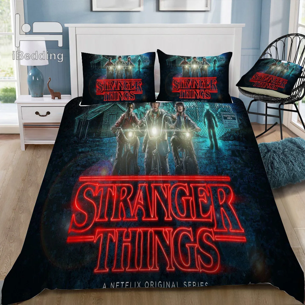 New Fashion Movie Stranger-Things 3D Bedding Set Printed Duvet Cover Set Twin Full Queen King Size Dropshipping