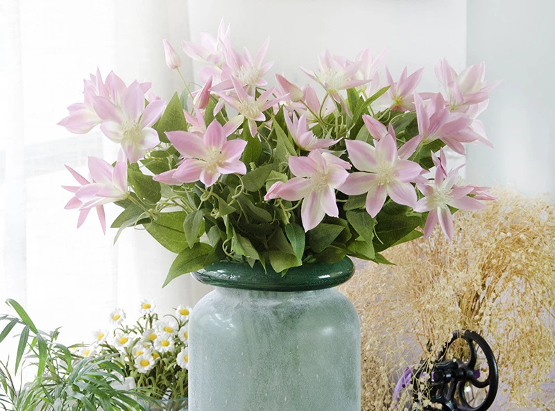 JAROWN Nordic Style Simulation Bouquet Green Leaves DIY Floral Wedding Decoration Home Living Room Green Plant Potted Decoration (13)