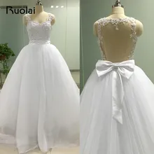 Real Picture Sweetheart A-Line Spaghetti Straps Sequined Wedding Dresses Tulle Bridal Gown Open Back for Wedding Party FW23