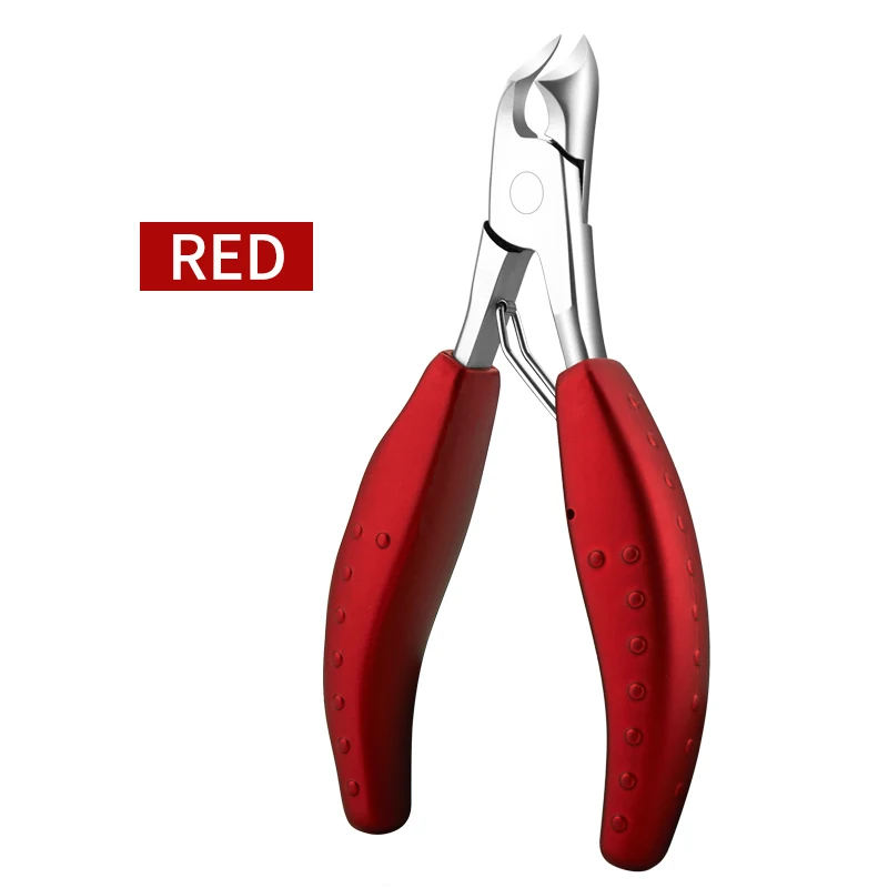 Ноготь и Professional ногтей ножницы для кутикулы плоскогубцы ног машинки для стрижки Paronychia кусачки Маникюр Remover кусачки для ногтей инструмент - Цвет: Красный