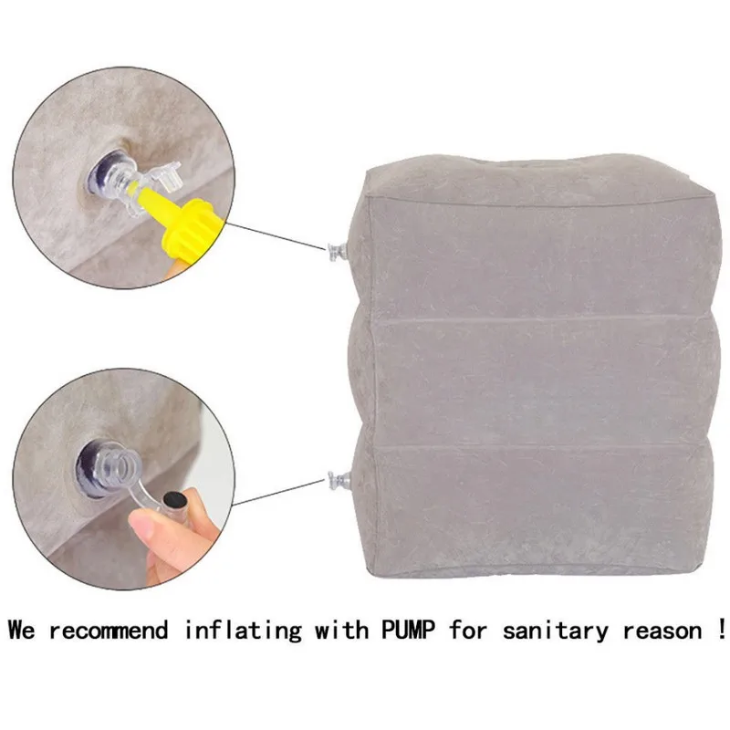 

Inflatable Height Adjustable Kids Flight Footrest Pillow Two Valves Design Inflatable Travel Pillow Foot Pad Foot Rest Pillow