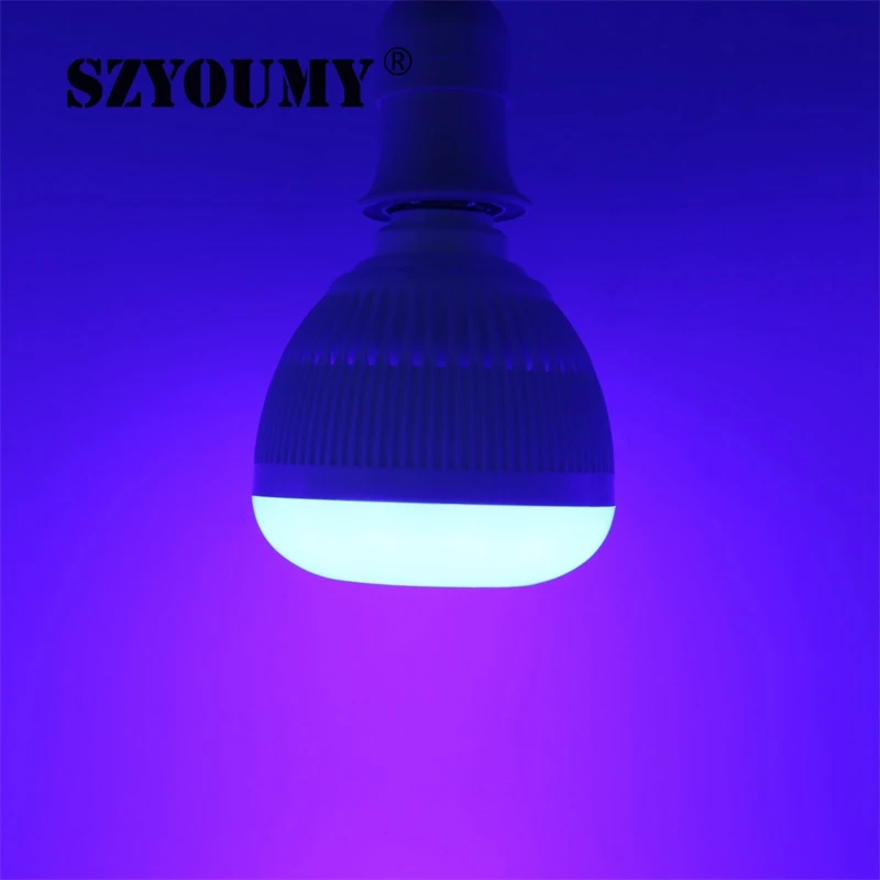 SZYOUMY светодиодный Музыка Bluetooth аудио Динамик 6 Вт E27 лампа 100-240 В Красочные RGB музыка играет освещения С 24 кнопок контроллера