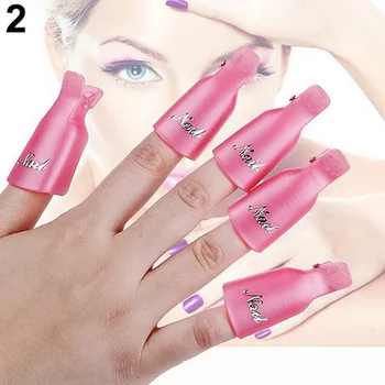 

by dhl or ems 500sets 10pcs/set Plastic Nail Art Soak Off Cap Clip UV Gel Polish Remover Wrap Tool new