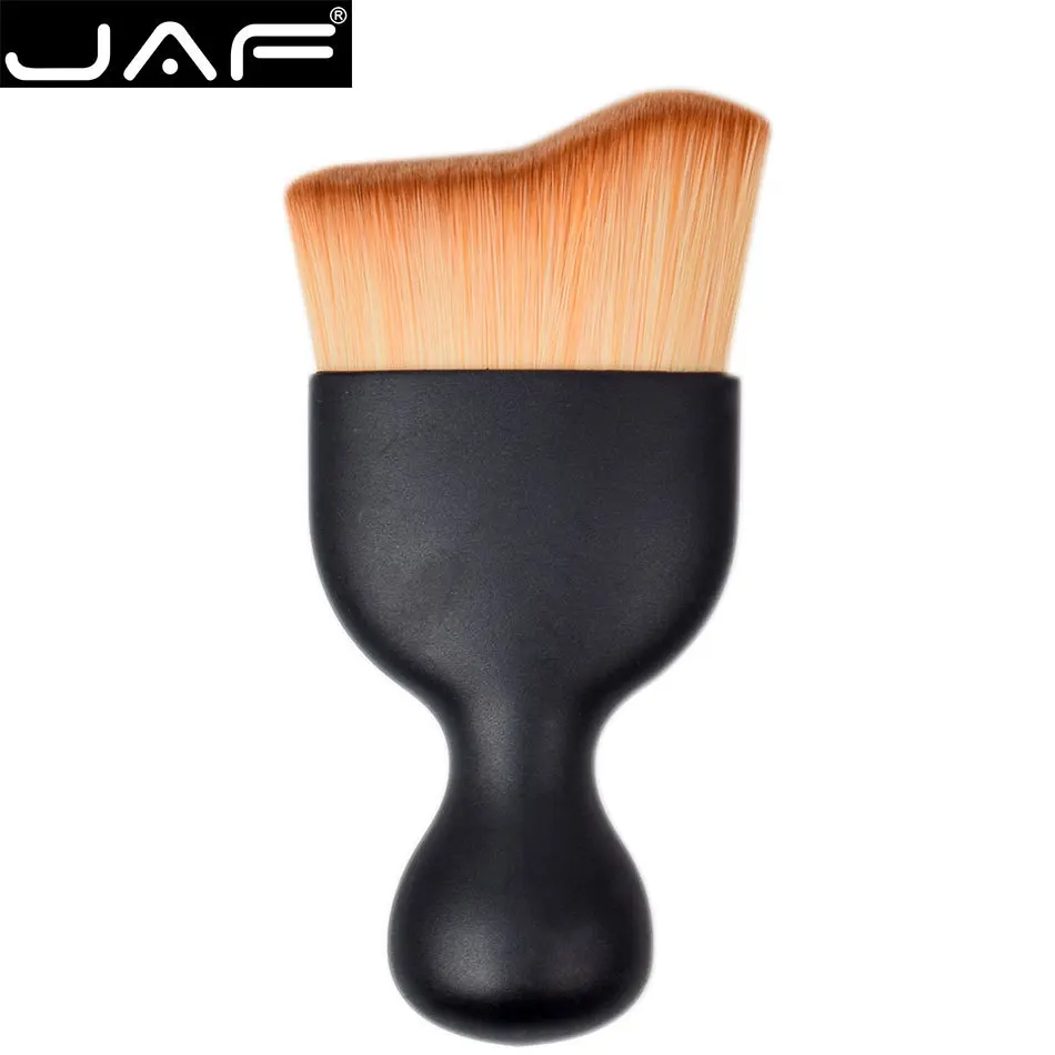 

JAF 1pcs S Shape Makeup Blending Brush Facial Mask Brush Wavy Curved Foundation Cream Powder Blush Pro Contour Brush Beauty Tool