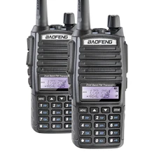 2PCS/Lot Free Shipping Baofeng UV-82 Walkie Talkie with 5W Power and 128 Channels+Double-PTT Headset