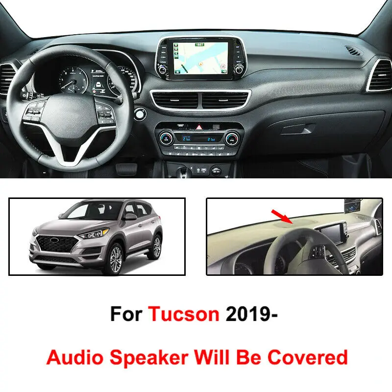 Для Hyundai Tucson 2019 приборной панели автомобиля Обложка коврик панель Dashmat тире