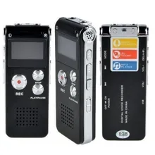 Rechargeable 8GB Digital Audio Voice Recorder Dictaphone Telephone MP3 Player ET