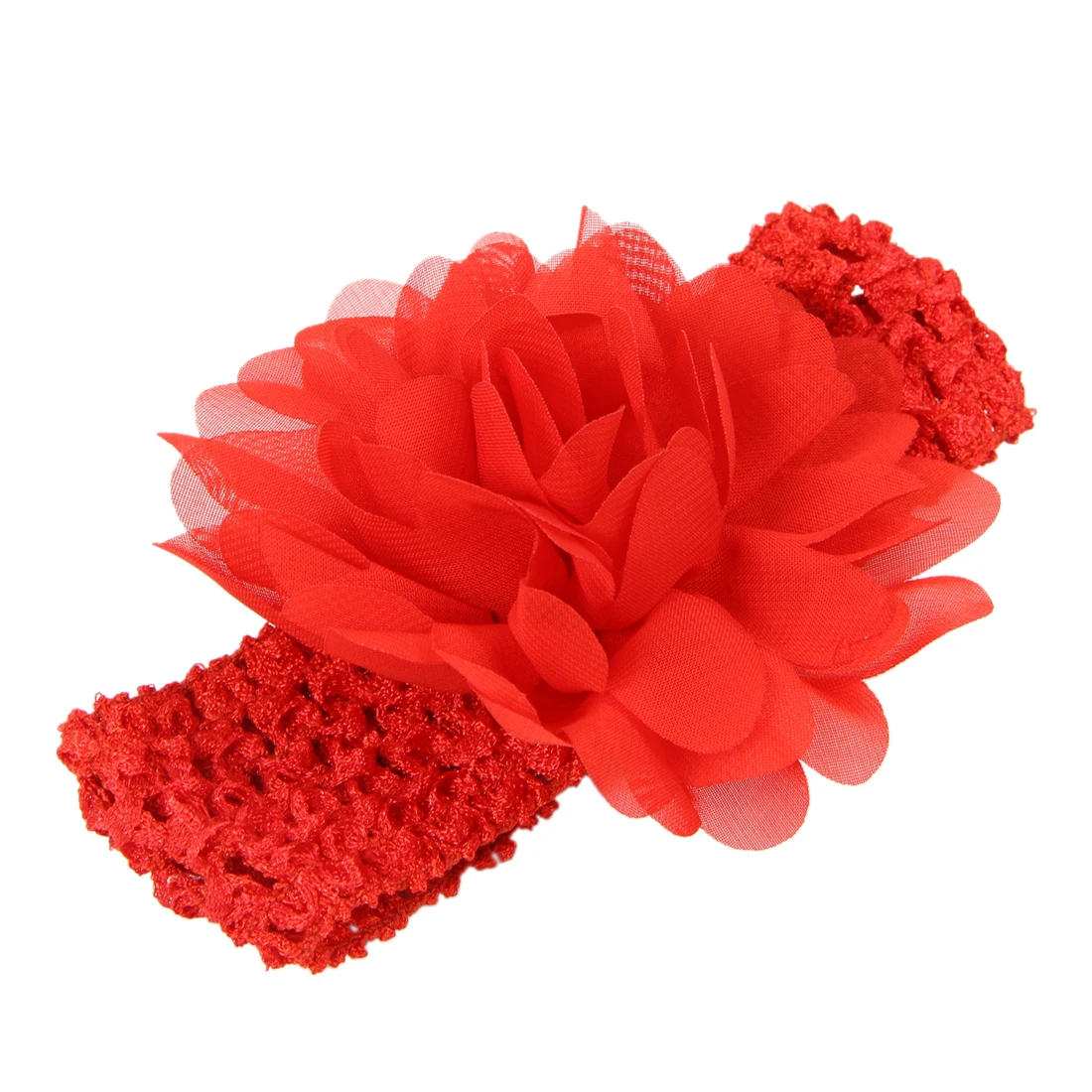 

HOT SALE Baby Girls Chiffon Flower Headband Dress Up Headband (Red)