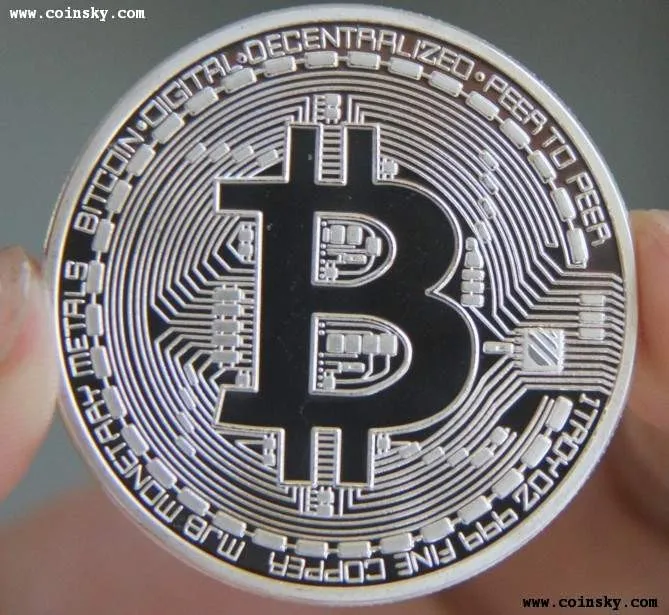 

40mm Bitcoin 2013 silver plated coin medal Souvenir