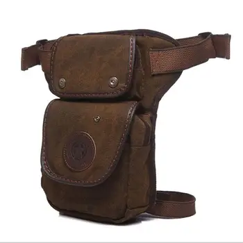 

Men's Canvas Drop Leg Bag Cross Body Messenger Casual Shoulder Bag Fanny Pack Waist Thigh Military Travel Motorcycle Riding