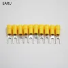 Connecteur de fil Terminal de furcation jaune SV5.5-5, 100 pièces, bornes de câblage isolées de Type fourche, jaune pour AWG 12-10 SV5-5 SV ► Photo 3/4