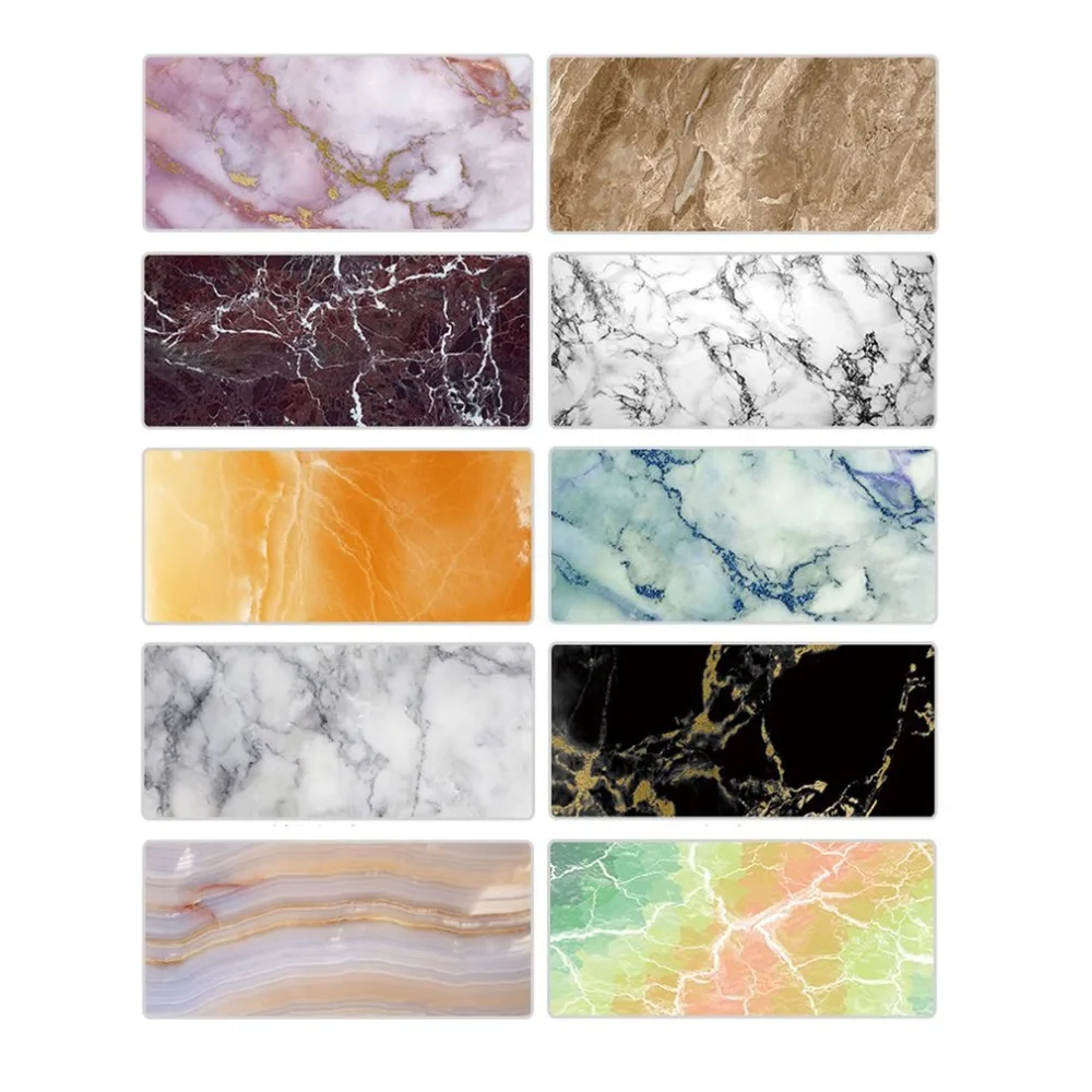 

2 Marble Pattern Durable Rubber Mouse Mat Gaming Pad Marble Print Large Size Mouse Pad Keyboard Mat Desk Mat