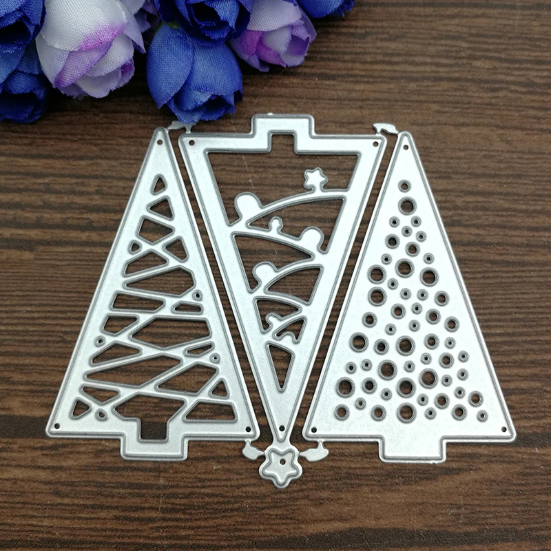 Christmas tree Cutout Metal Cutting Dies Stencils Die Cut for DIY Scrapbooking Album Paper Card Embossing