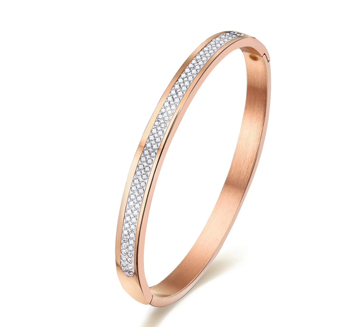 rose gold Drole Новое поступление циркониевый камень cz розовый Золотой Серебряный браслет Модный женский браслет ювелирные изделия Новинка - Окраска металла: rose gold