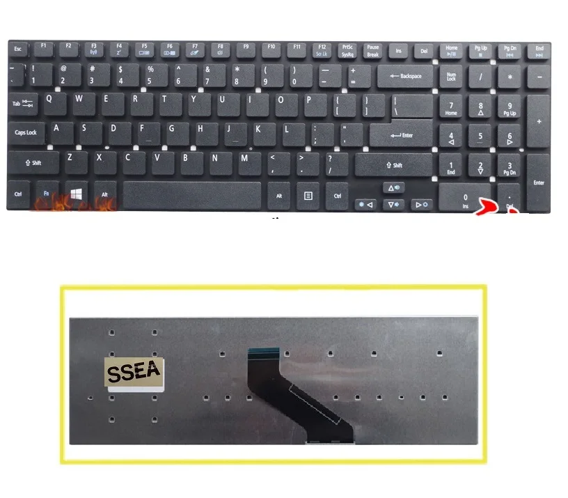 SSEA New US Keyboard For Acer Aspire 5830 5755 V3 V3-551 V3-551G V3-571 V3-571G V3-772 V3-772G V3-771 V3-731 V3-731G