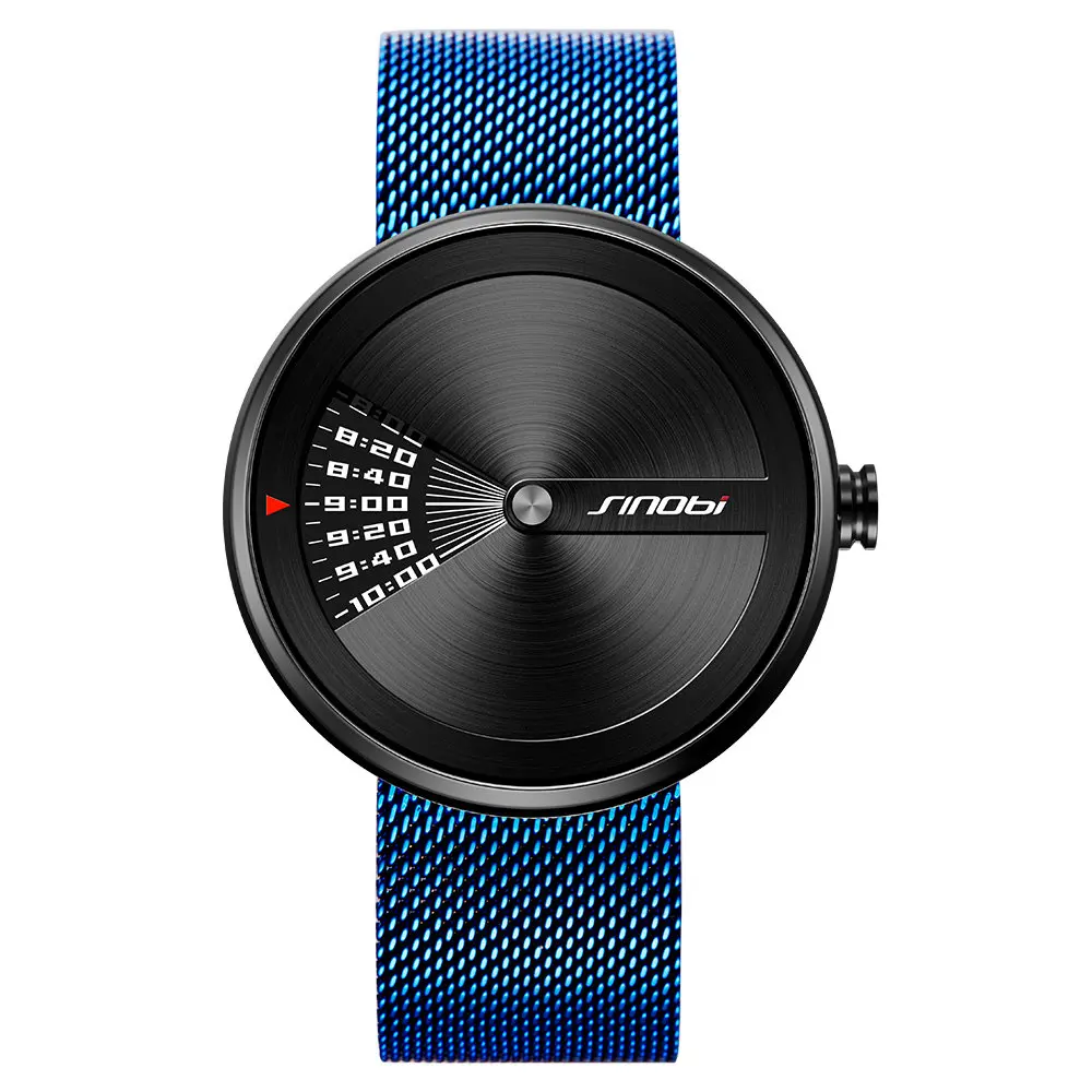 

SINOBI Fashion Creative Original Men's Watch Business Mesh Steel Waterproof Wrist Watches Female Design Relogio Masculino