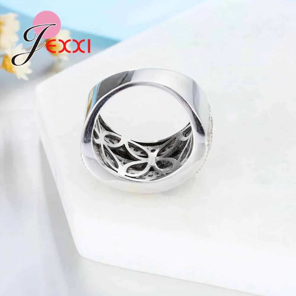 Одежда высшего качества 925 пробы серебряные обручальные кольца для Для женщин стразы кольца для женщин CZ кубический цирконий, ювелирное изделие для помолвки обручальное кольцо наименование товара