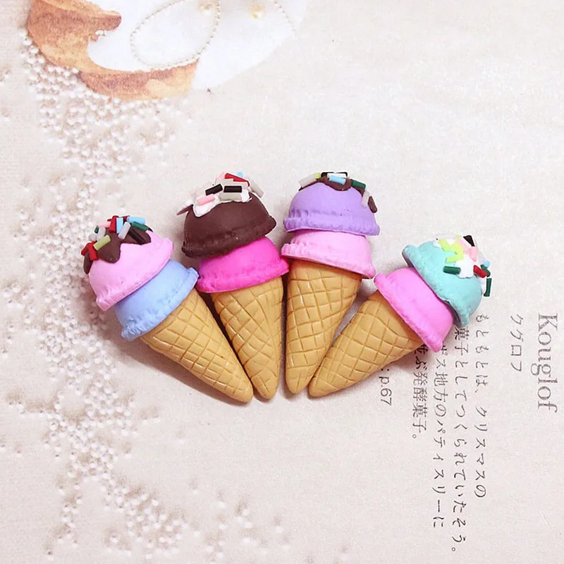 

5 PCS Colorful ice cream Slime Charms Beads Slime Accessories Making Supplies with Drawstring Pouch for DIY Crafts Scrapbooki