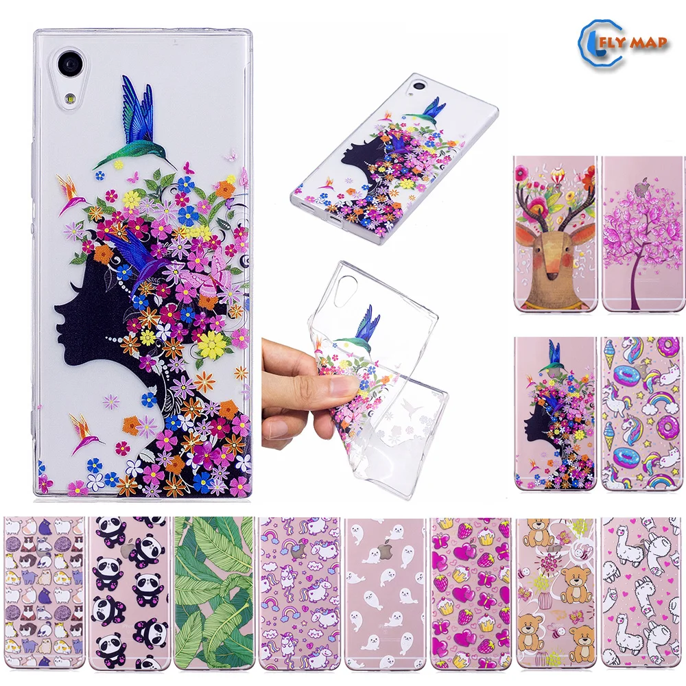 Fitted Case for Sony Xperia XA1 XA 1 Dual TPU Silicone Cover mobile Phone G3116 G 3112 G3121 painted Capa |