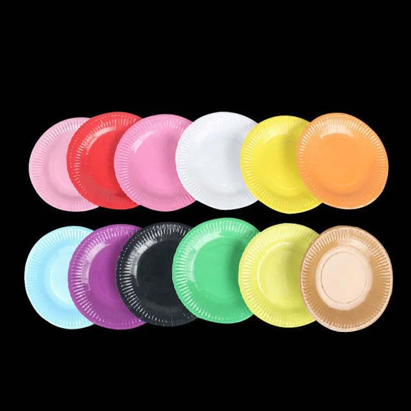20pcs Disposable Party Tableware Dishes Paper Plates wedding kids