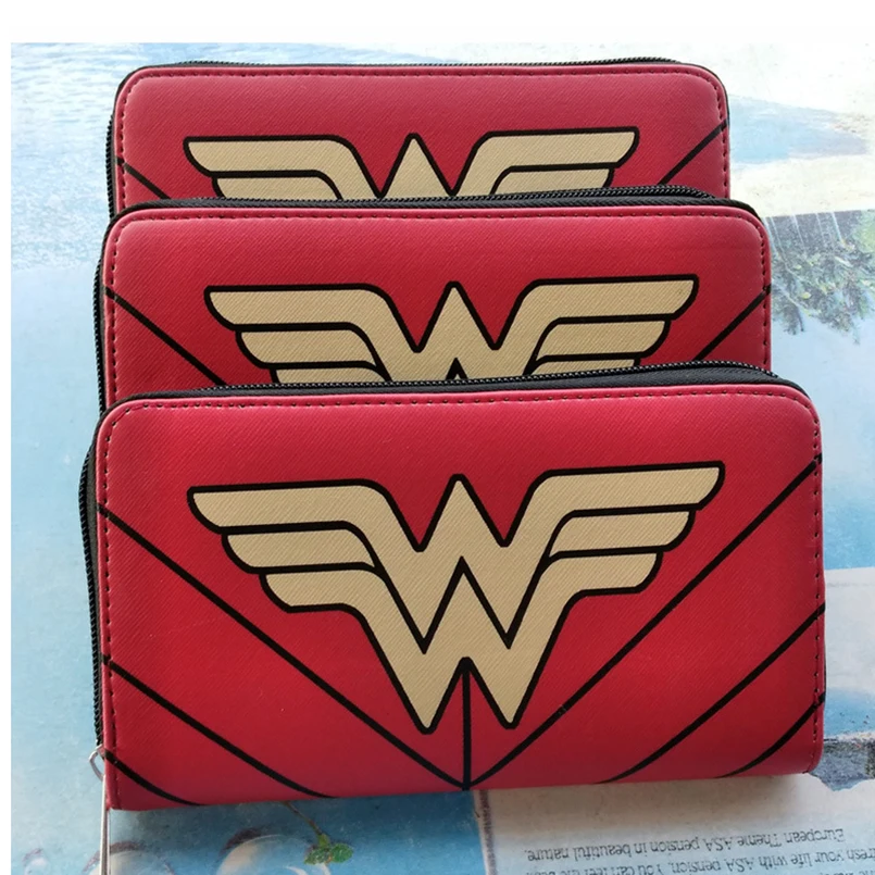 Wonder Woman кошелек-DC Comics молния Вокруг нового длинного бумажника из искусственной кожи зажим для денег кошелек для карт