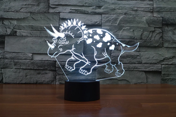 Динозавр 3D настольная лампа Luminaria светодиодный ночник USB сенсорный выключатель детская комната декоративное освещение отличный подарок