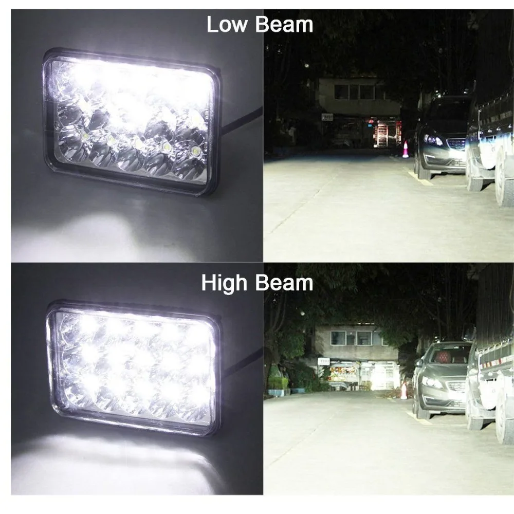 4x6 Inch LED Conversion Headlight For Honda XR250, XR400, XR650 Suzuki Motorcycle Headlamp H4 Plugs Lamp (13)