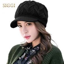 FANCET, зимняя женская вязаная шапка, одноцветная, теплая, остроконечная шерсть, изысканный головной убор, флис,, Skullies 89223
