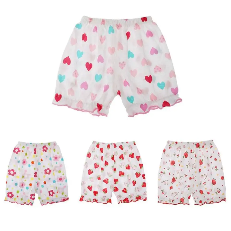 

Baby Girls Short Summer Dress Floral Heart Fruit Print Princess Elastic Loose Cotton Toddler Girls Clothing Shorts for Girls