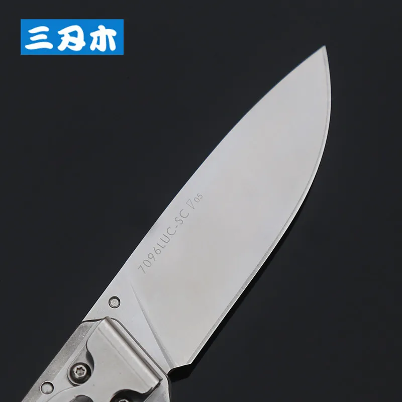 SANRENMU 7096 из нержавеющей стали EDC карманный складной нож 12CR27 лезвие с зажимом для