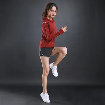 Autumn thin Women Running T Shirts Gym fitness Long Sleeves sweatshirts Quick Dry Training Breathable